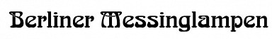 Berliner Messinglampen логотип бренда светильников