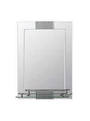 Зеркало для ванной Ledeme L656 с полкой 45 х 60 см, серебристый