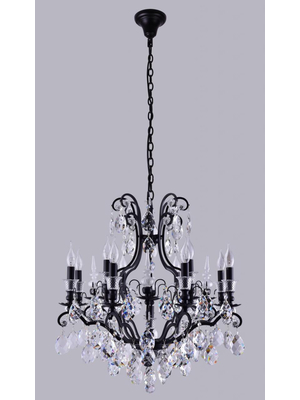 Подвесная люстра Crystal Lux Magnifico SP13 Black/Transparent