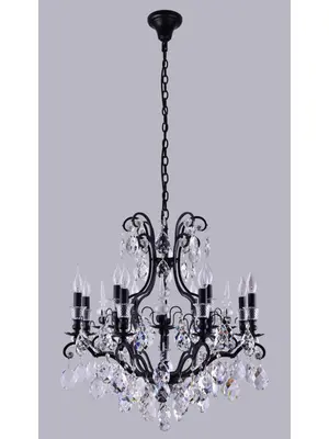 Подвесная люстра Crystal Lux Magnifico SP13 Black/Transparent