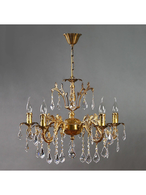 Подвесная люстра Ambiente Granada 2118/5 AB Leaf Crystal