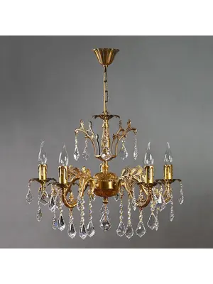 Подвесная люстра Ambiente Granada 2118/5 AB Leaf Crystal
