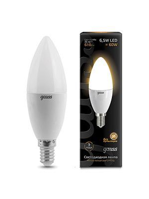 Лампа светодиодная E14 6.5W 3000К матовая 103101107