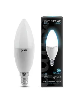 Лампа светодиодная E14 6.5W 4100К матовая 103101207