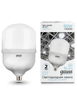 Лампа светодиодная E27 60W 6500K матовая 63236