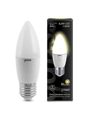 Лампа светодиодная E27 6.5W 2700К матовая 103102107