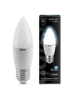 Лампа светодиодная E27 6.5W 4100К матовая 103102207