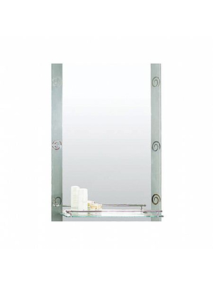 Зеркало Ledeme L601 50 х 70 см с полкой, серый