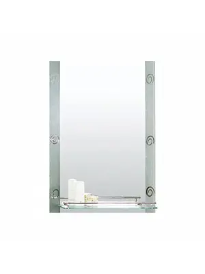 Зеркало Ledeme L601 50 х 70 см с полкой, серый