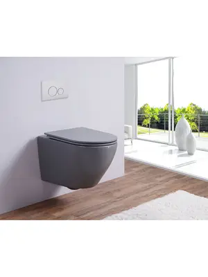 Унитаз подвесной Esbano Azalea серый матовый