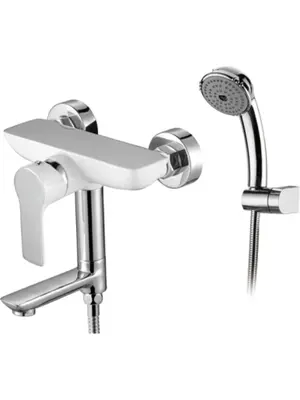 Смеситель для ванны Gerhans K15W K13015W белый/хром