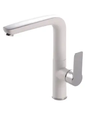 Смеситель для кухни Gerhans K14080W белый/хром