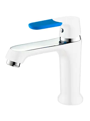 Смеситель для раковины Ledeme H53W L1053W белый/хром