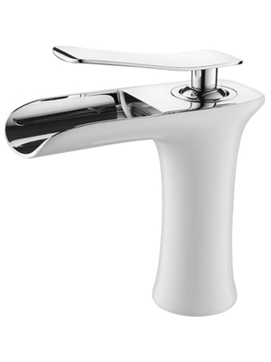 Смеситель для раковины Ledeme L1055W-23 белый/хром