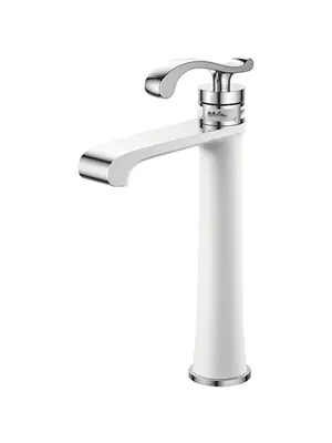 Смеситель для раковины Gerhans K26W K11126W белый/хром