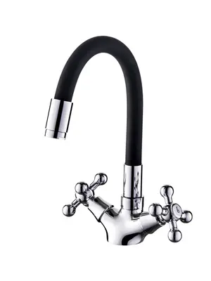Смеситель для кухни с гибким изливом Ledeme L1319-2 хром