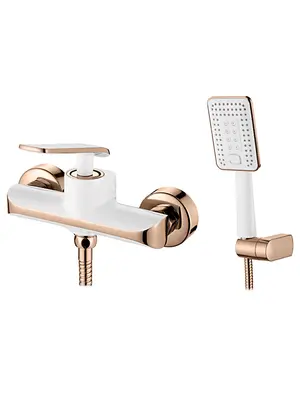 Смеситель для душа Ledeme H74WR L2074WR белый/золото
