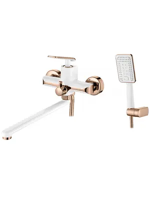 Смеситель для ванны Ledeme H74WR L2274WR белый/золото