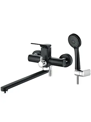 Смеситель для ванны Ledeme H75B L2275B черный/хром