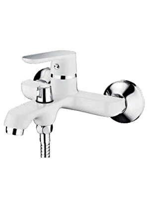 Смеситель для ванны Ledeme H77W L3277W белый/хром