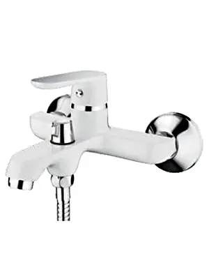 Смеситель для ванны Ledeme H77W L3277W белый/хром