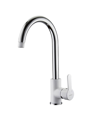 Смеситель для кухни Ledeme H03W L4003W белый/хром