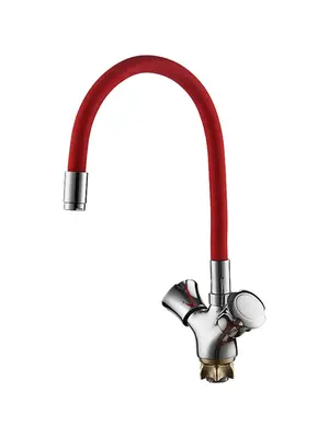 Смеситель для кухни с гибким изливом Ledeme L4022-1 хром