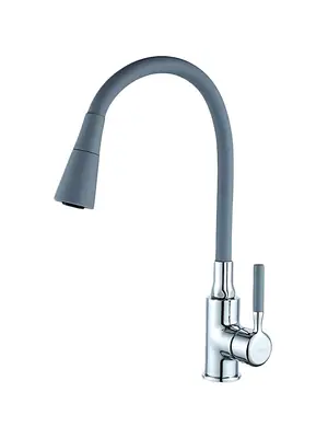 Смеситель для кухни с гибким изливом с душем Ledeme Rainbow L4199-9 хром