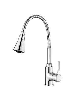 Смеситель для кухни с гибким изливом с душем Ledeme 7L4199 хром