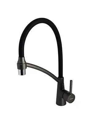Смеситель для кухни с гибким изливом с душем Ledeme L4399U-2 черный
