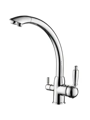 Смеситель для кухни со встроенным краном под фильтр питьевой воды Ledeme RL4455-3 хром