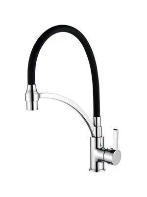 Смеситель для кухни с гибким изливом с душем Ledeme L4499-2 хром