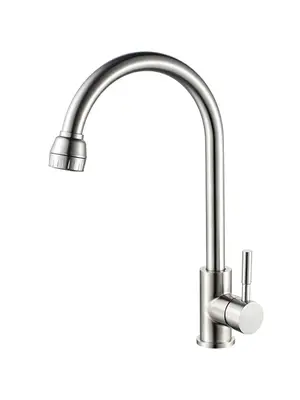 Смеситель для кухни Ledeme L74205 с душем суперсталь