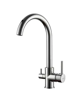 Смеситель для кухни со встроенным краном под фильтр питьевой воды Ledeme R L4255-3 хром