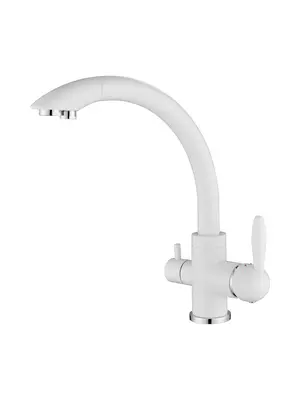 Смеситель для кухни Paulmark Essen Es213001-431 белый матовый