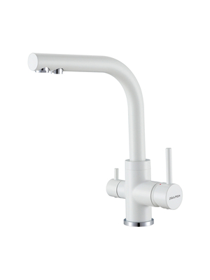 Смеситель для кухни Paulmark Essen Es213011-431TW белый матовый