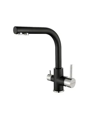 Смеситель для кухни Paulmark Essen Es213011-418 черный металлик