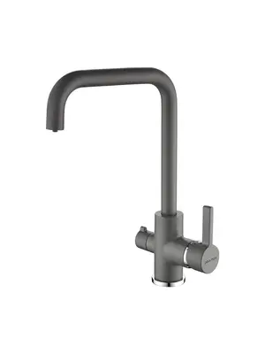 Смеситель для кухни Paulmark Logas Lo213021-402 серый металлик