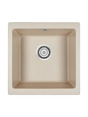 Мойка из камня Paulmark Gera 50 PM104546-BE бежевый кварц 44.5 х 46 см