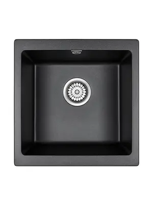 Мойка из камня Paulmark Gera 50 PM104546-BL черный кварц 44.5 х 46 см