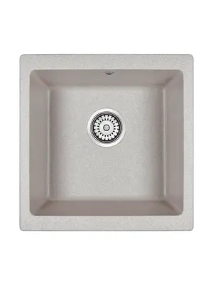 Мойка из камня Paulmark Gera 50 PM104546-GR серый кварц 44.5 х 46 см