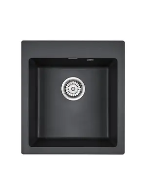 Мойка из камня Paulmark Kante 45 PM104651-BL черный кварц 46 х 51 см