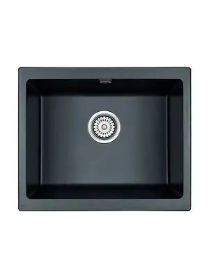 Мойка из камня Paulmark Gera 60 PM205546-BLM черный металлик кварц 55.5 х 46 см