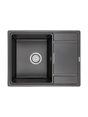 Мойка из камня Paulmark Flugen 50-650 PM216550-BL черный кварц 65 х 50 см