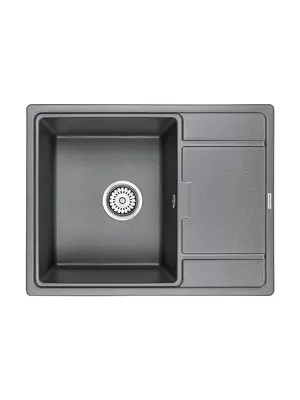 Мойка из камня Paulmark Flugen 50-650 PM216550-DG графит кварц 65 х 50 см