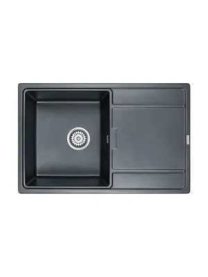 Мойка из камня Paulmark Flugen 50-780 PM217850-BLM черный металлик кварц 78 х 50 см