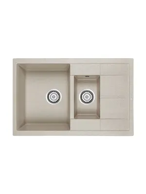 Мойка из камня Paulmark Flugen 60 PM237850-BE бежевый кварц 77.5 х 49.5 см