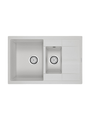 Мойка из камня Paulmark Flugen 60 PM237850-WH белый кварц 77.5 х 49.5 см