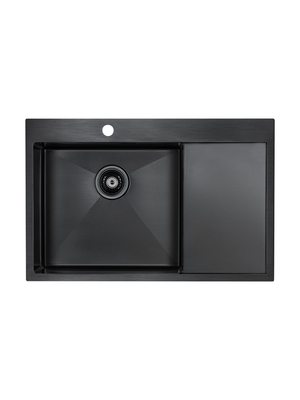 Мойка из нержавейки Paulmark Velten 78F PM807851-GML вороненая сталь 78 х 51 см