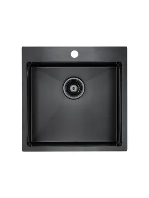 Мойка из нержавейки Paulmark Velten 51 PM905151-GM вороненая сталь PVD 51 х 51 см